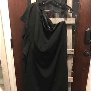 One shoulder little black dress